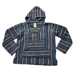 SUNSPECS acrylic VINTAGE rasta mexican baja hoodie SMALL drug rug